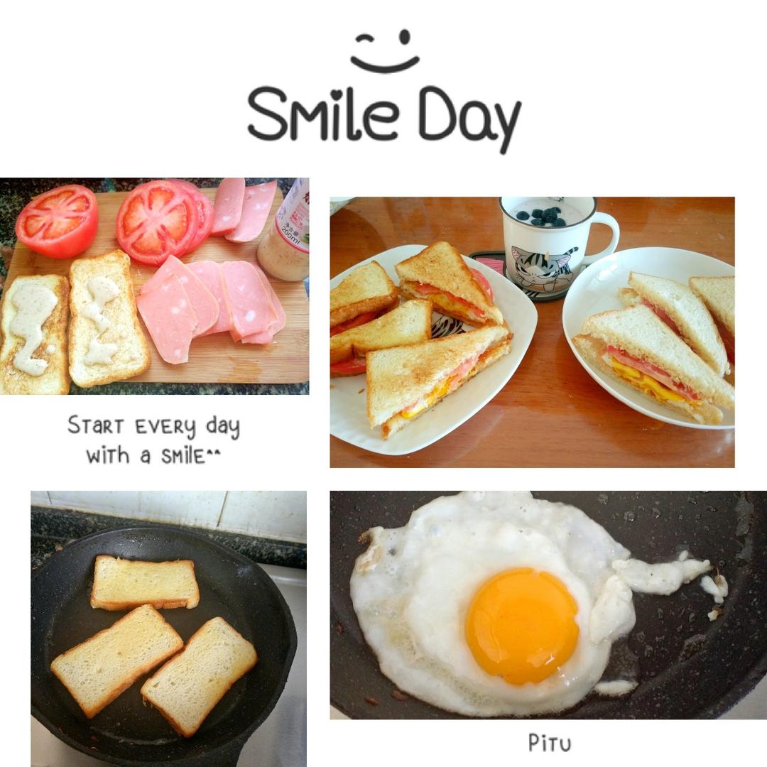 火腿煎蛋三文治