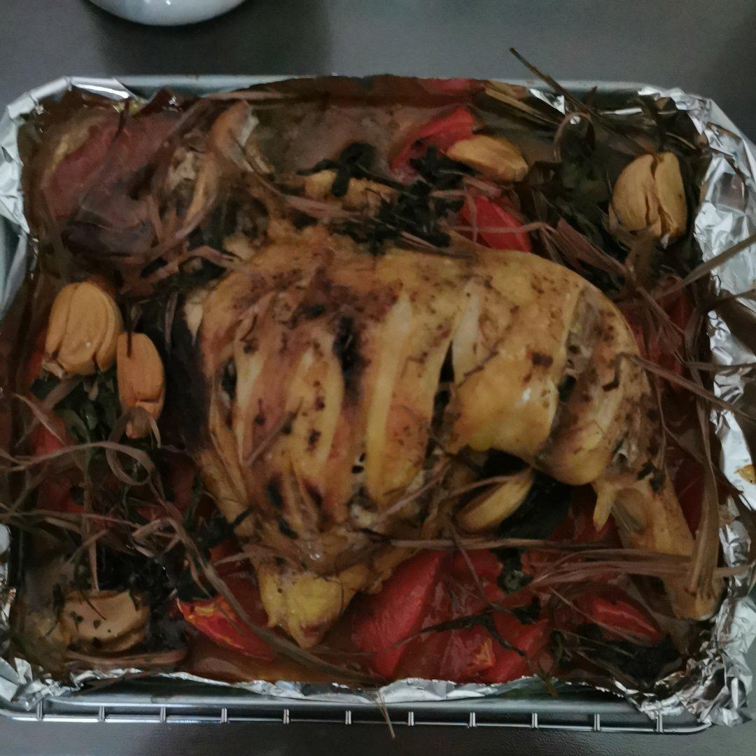 香蒜蕃茄烤鸡腿