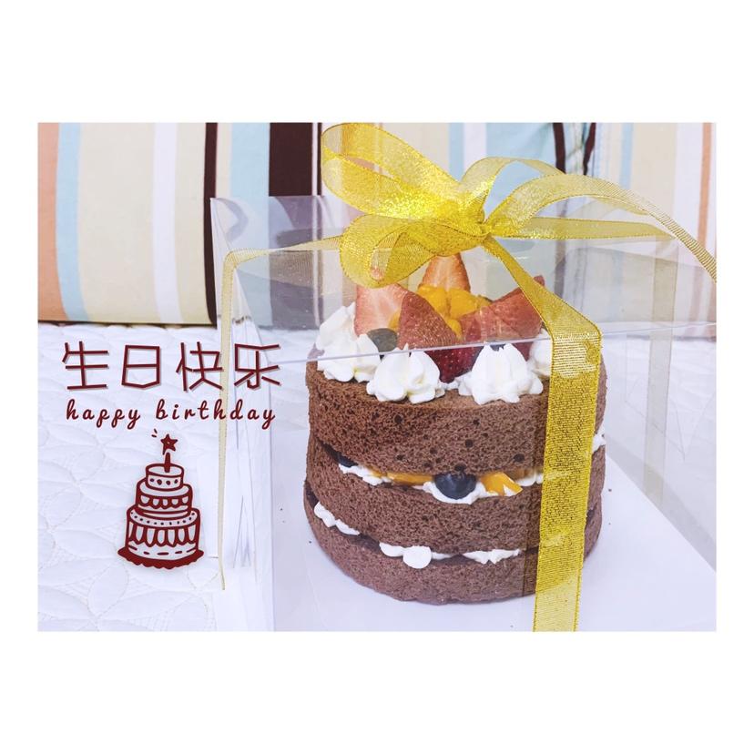 四寸可可戚风--简单做法简单装饰简单漂亮