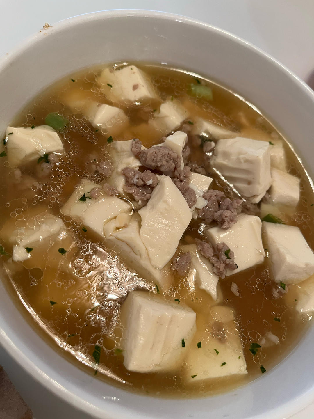 香菇肉沫豆腐汤