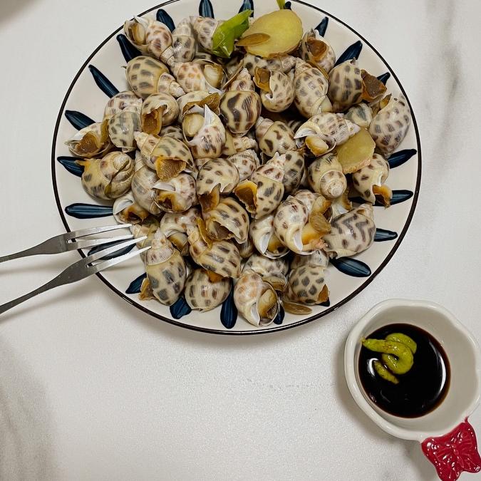 白灼花螺的做法