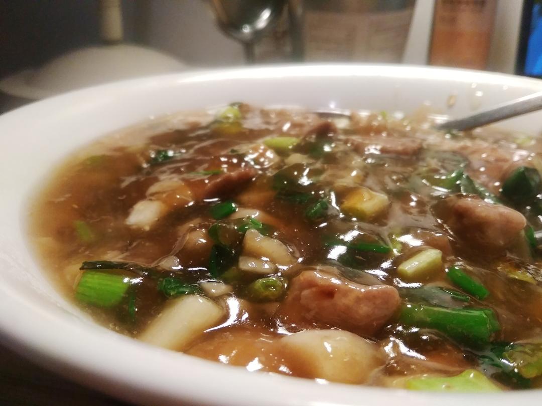 小葱猪肉羹