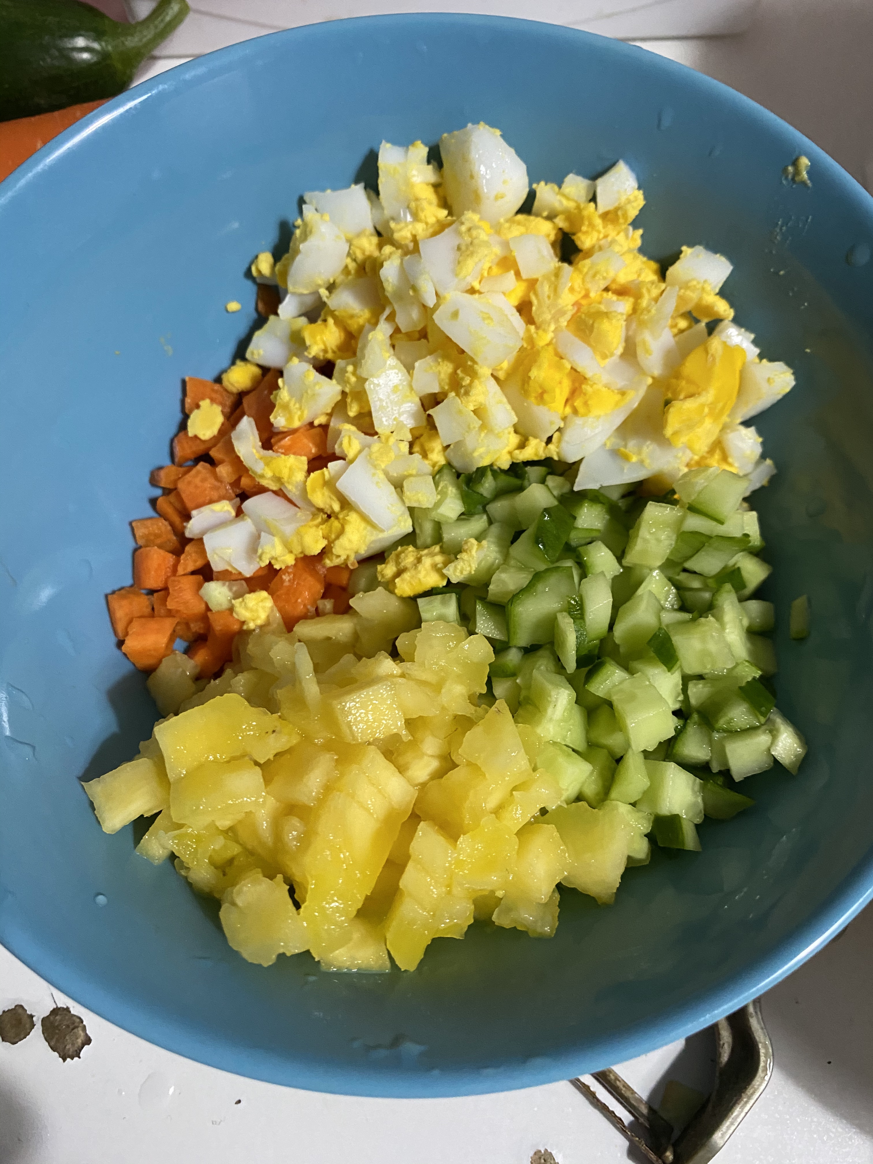 低脂蔬菜土豆色拉的做法 步骤4