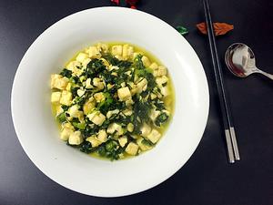 莴笋叶子鸡蛋焗豆腐的做法 步骤4