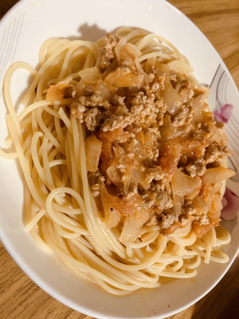 （完胜必胜客的）番茄肉酱意大利面～
