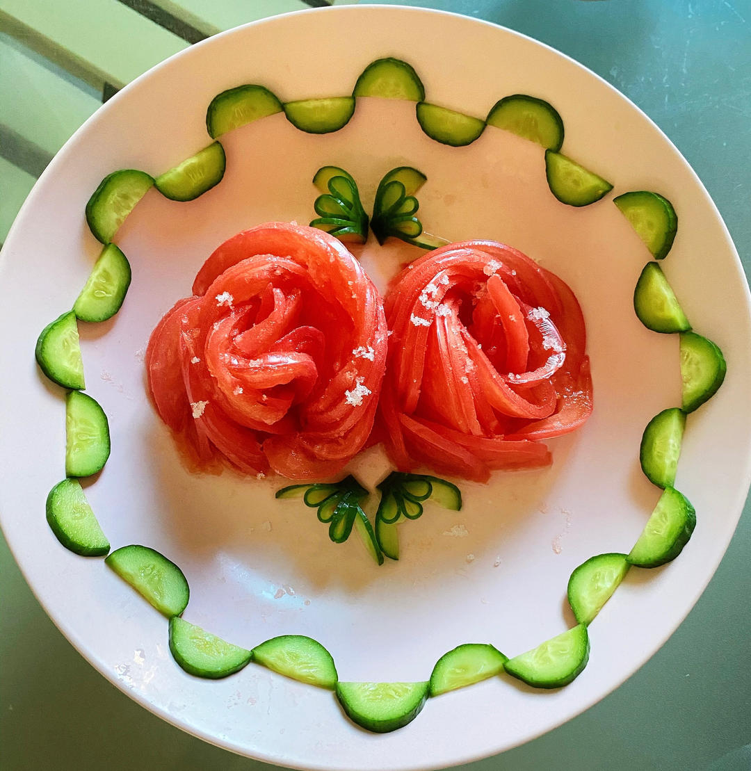 🌹花开富贵！糖拌西红柿~开胃解腻🌺花样美食
