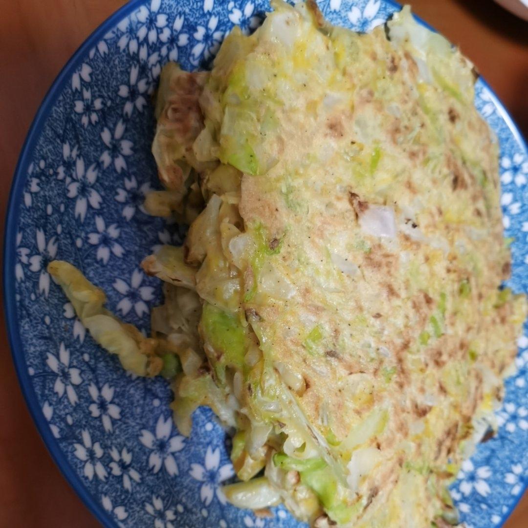 🔥一人食｜低卡减脂包菜鸡蛋饼（减肥党必学❗️）