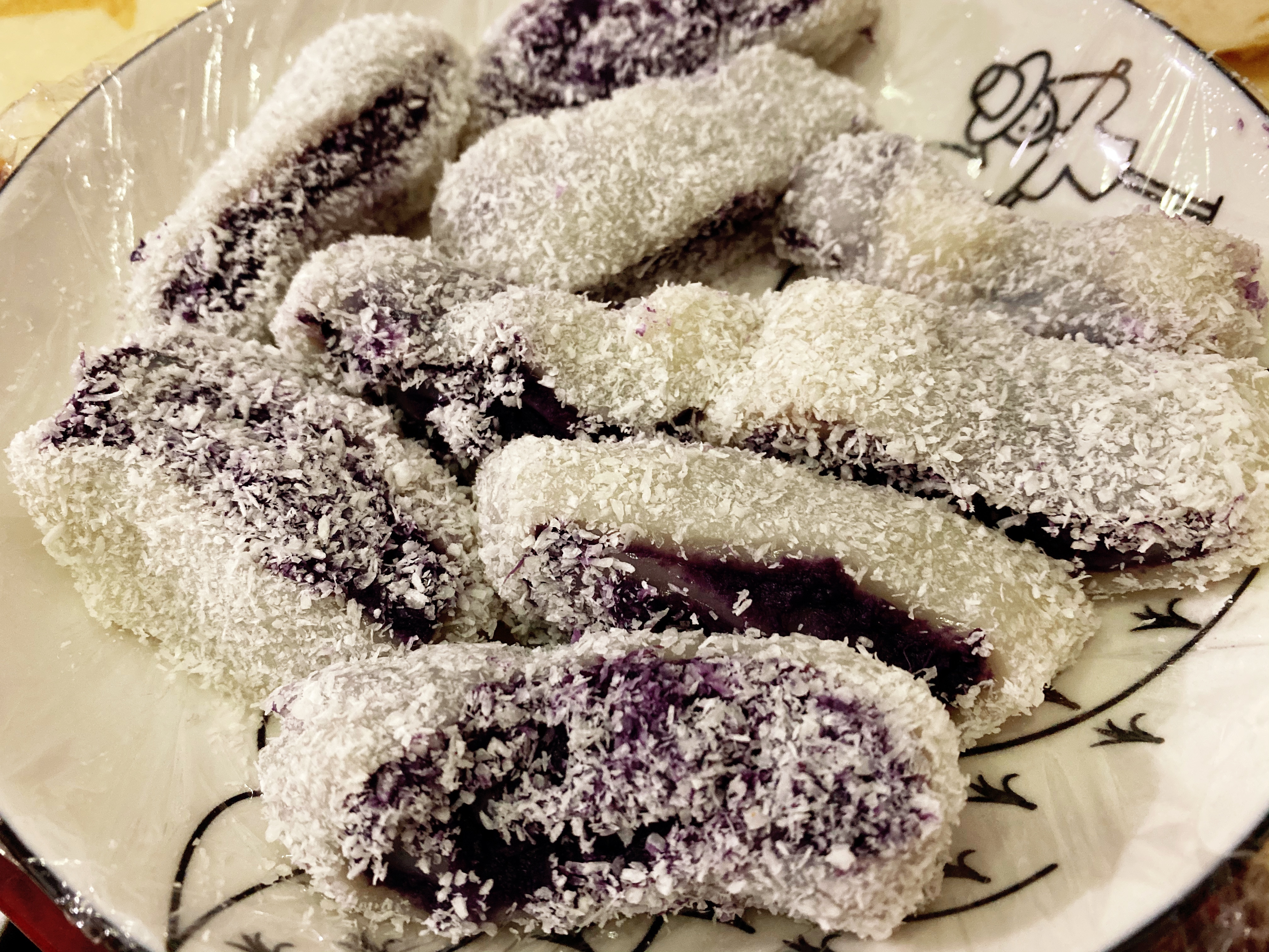 紫薯椰蓉糯米卷的做法