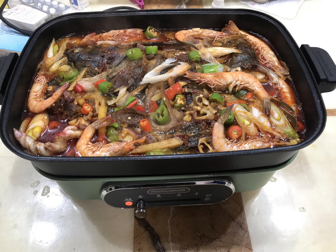 双儿02做的摩飞锅香辣烤鱼无烤箱也可以