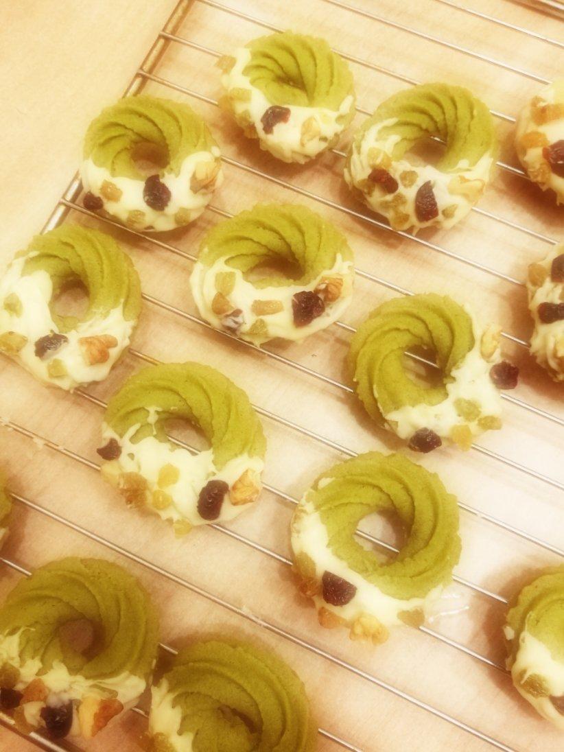 【圣诞花环】抹茶曲奇