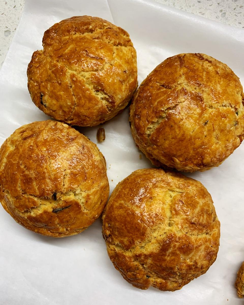 咸蛋黄肉松司康