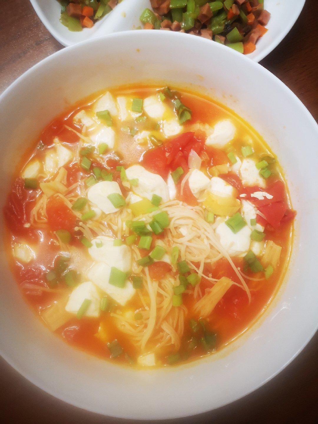 低卡高蛋白番茄豆腐汤