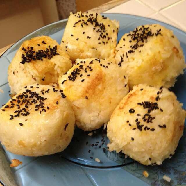 芝士蛋煎饭团