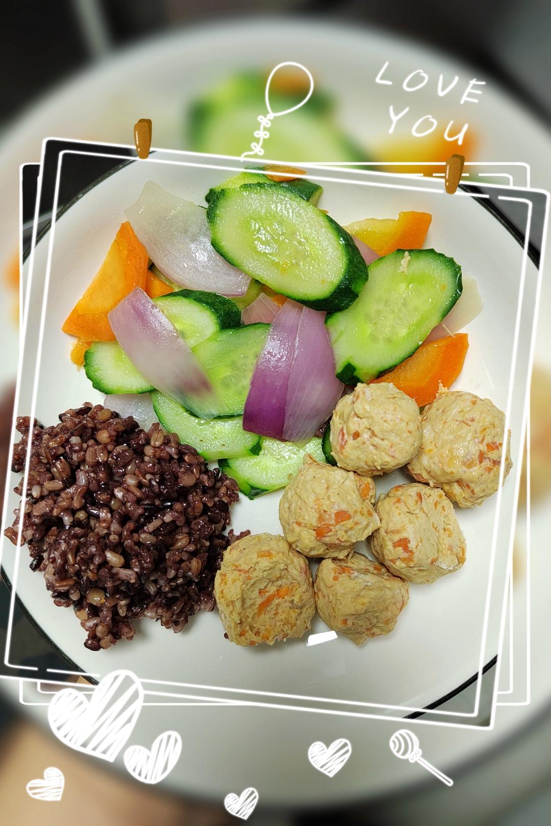 无淀粉鸡胸肉丸子（好吃 不腥 减脂健身必备）