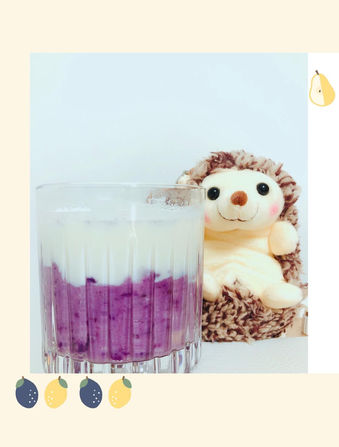 紫薯芋泥蜂蜜牛奶的做法