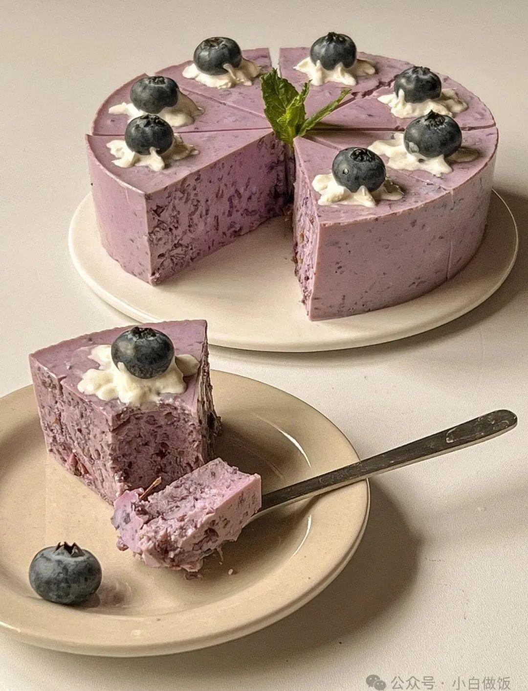 蓝莓燕麦慕斯