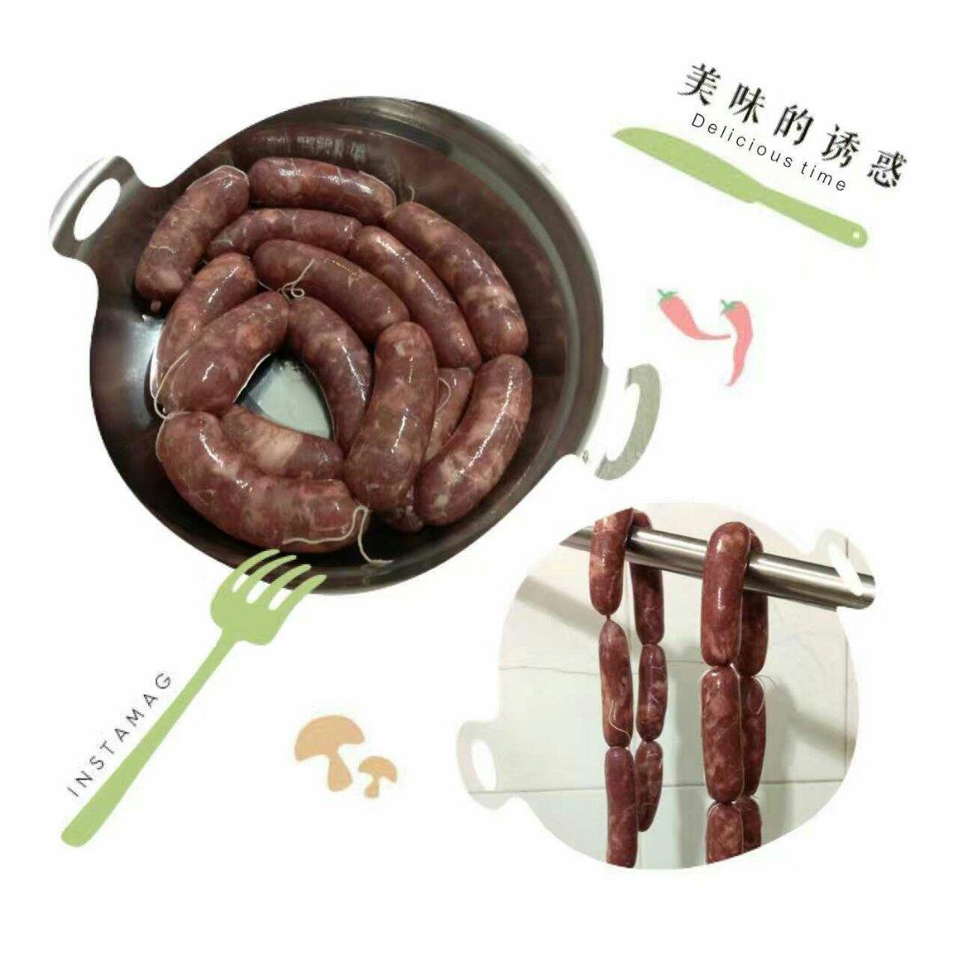 自制黑椒风味脆皮肠--多图详解手工灌肠