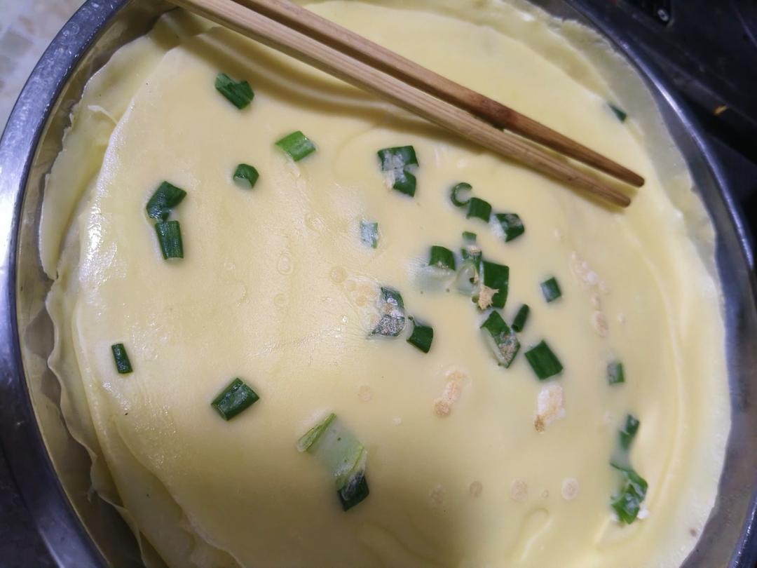 简单快手鸡蛋饼 柔软翻面不破