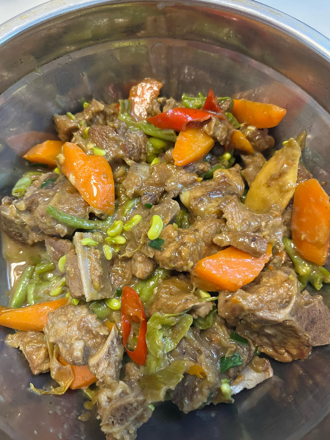 硬菜代表--排骨炖豆角土豆（豆角焖面胚子）