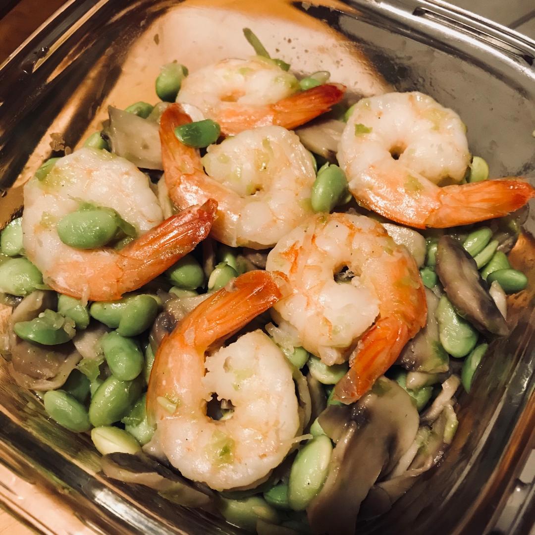 清炒毛豆虾仁