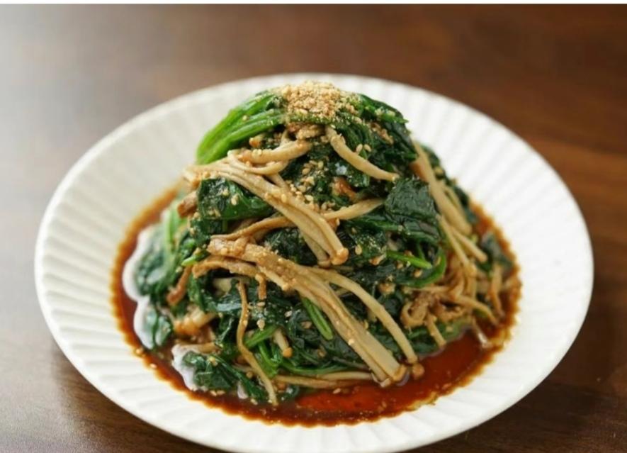 芝麻菠菜金针菇