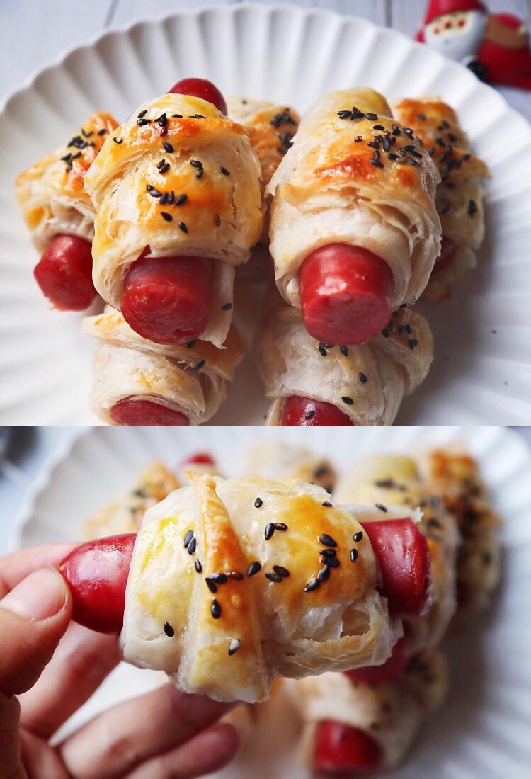 香酥掉渣❗️超好吃手抓饼芝士香肠卷的做法