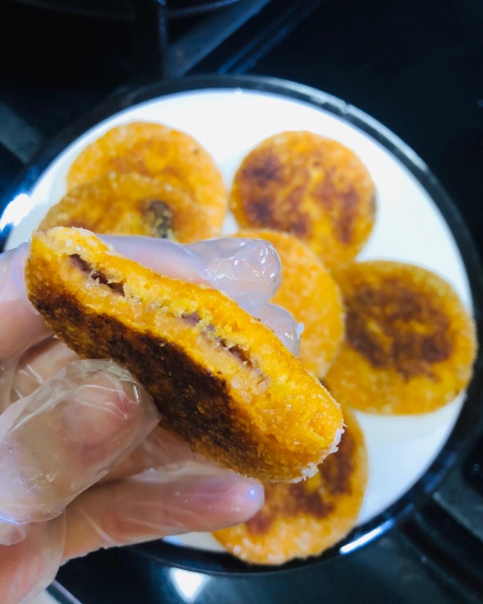 椰蓉豆沙南瓜饼(南瓜塌饼)