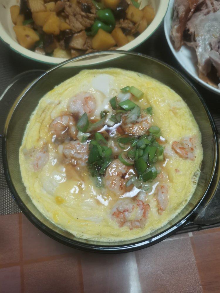 虾仁鸡蛋蒸豆腐