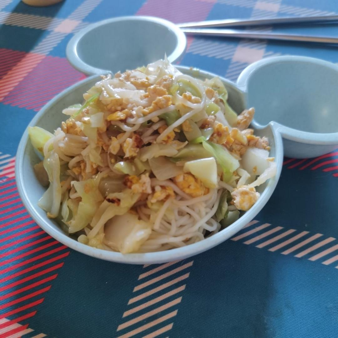 包菜丝炒面