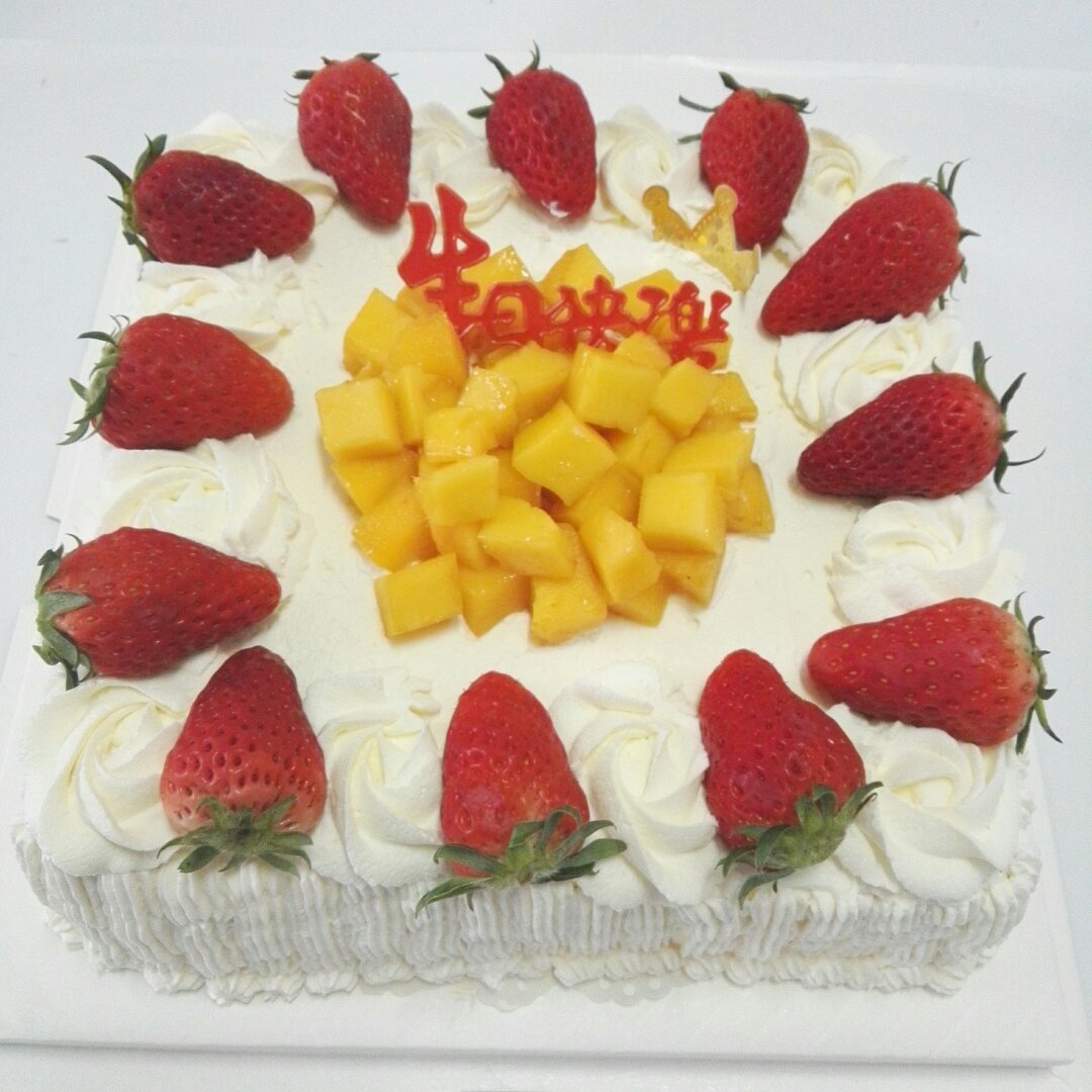 简单易做，八寸方形酸奶蛋糕