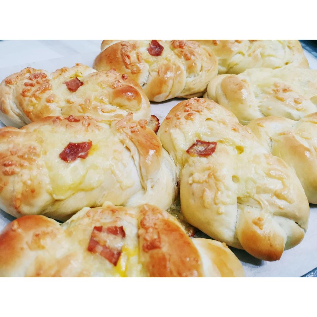 拉丝培根芝士面包-超幸福口感～详细步骤