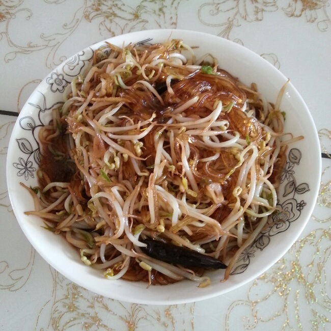 豆芽炒粉丝