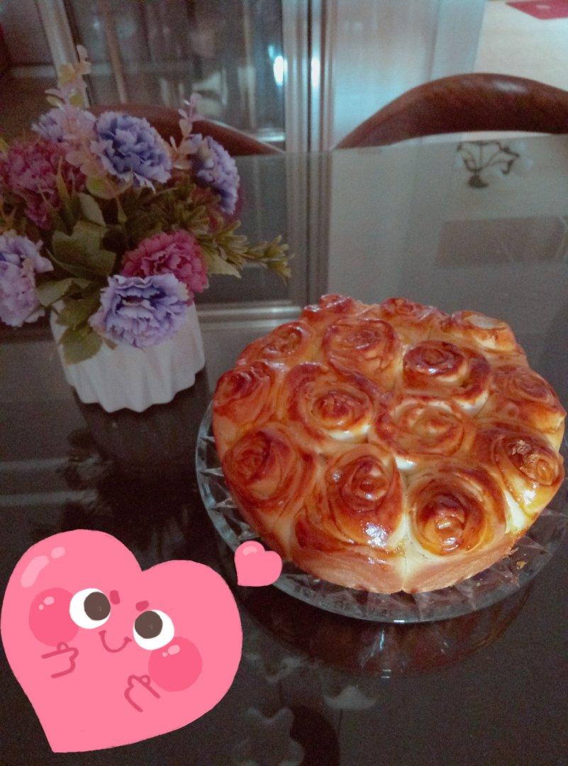 玫瑰花面包