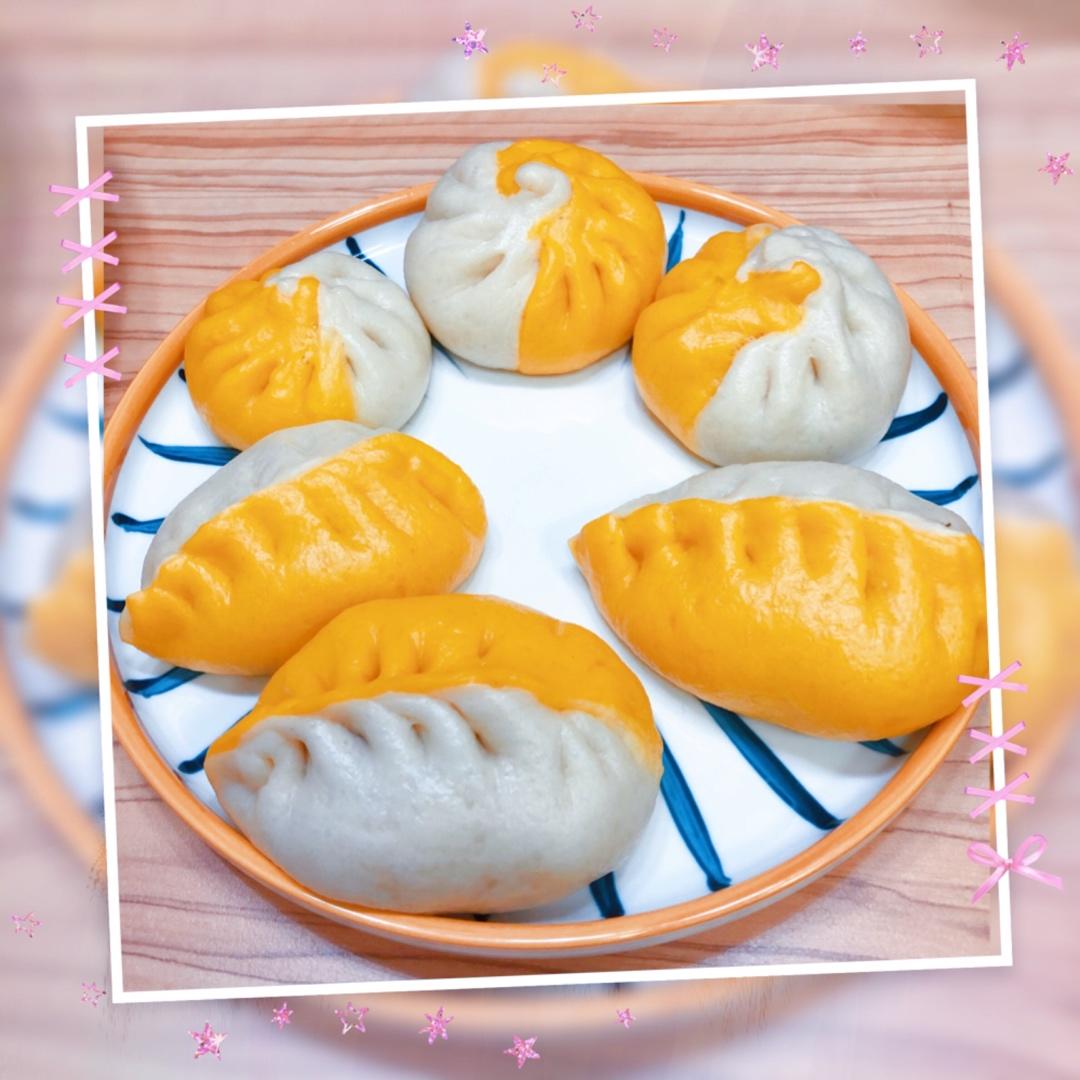 南瓜双色包子