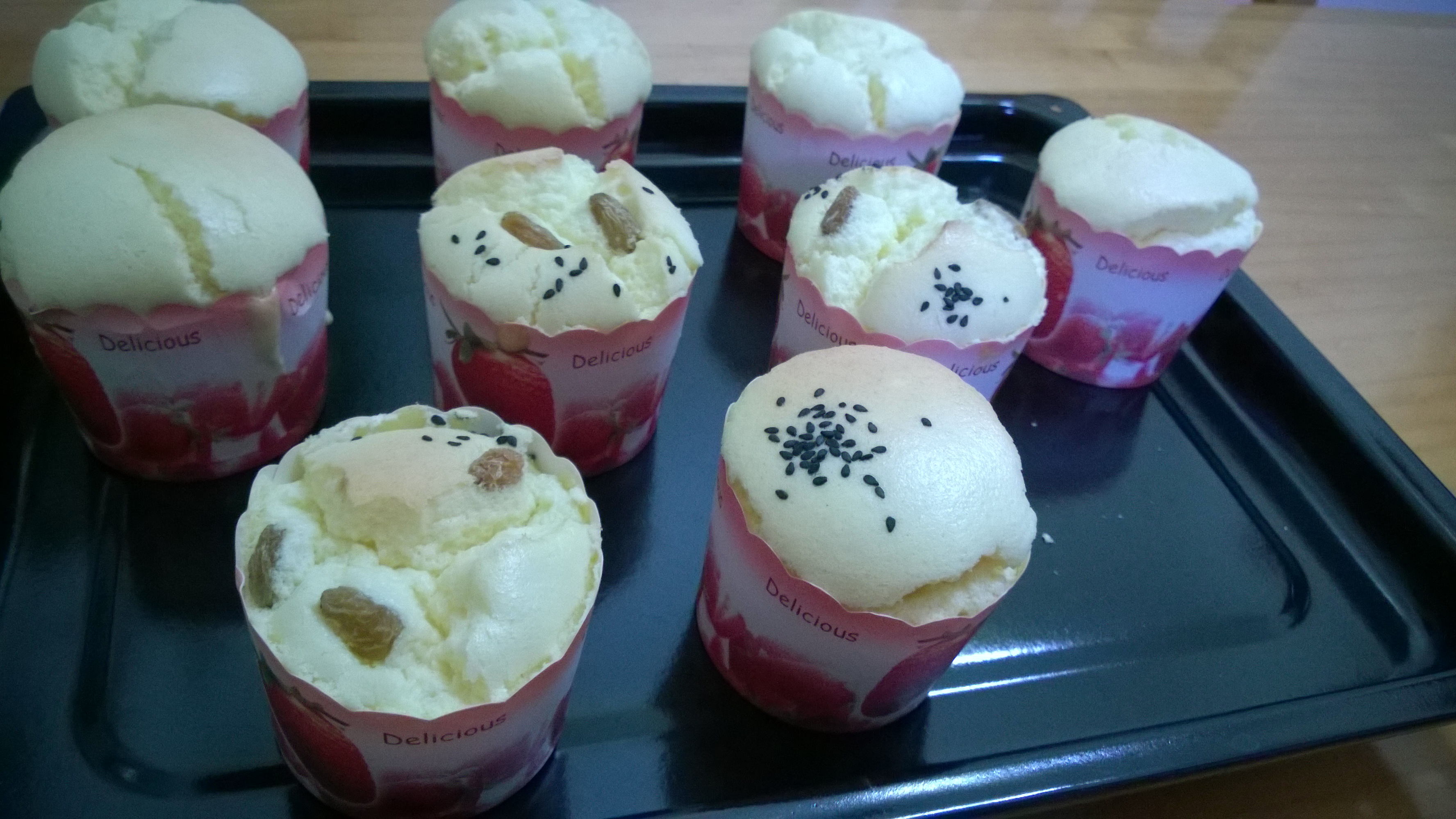 软绵绵戚风纸杯蛋糕