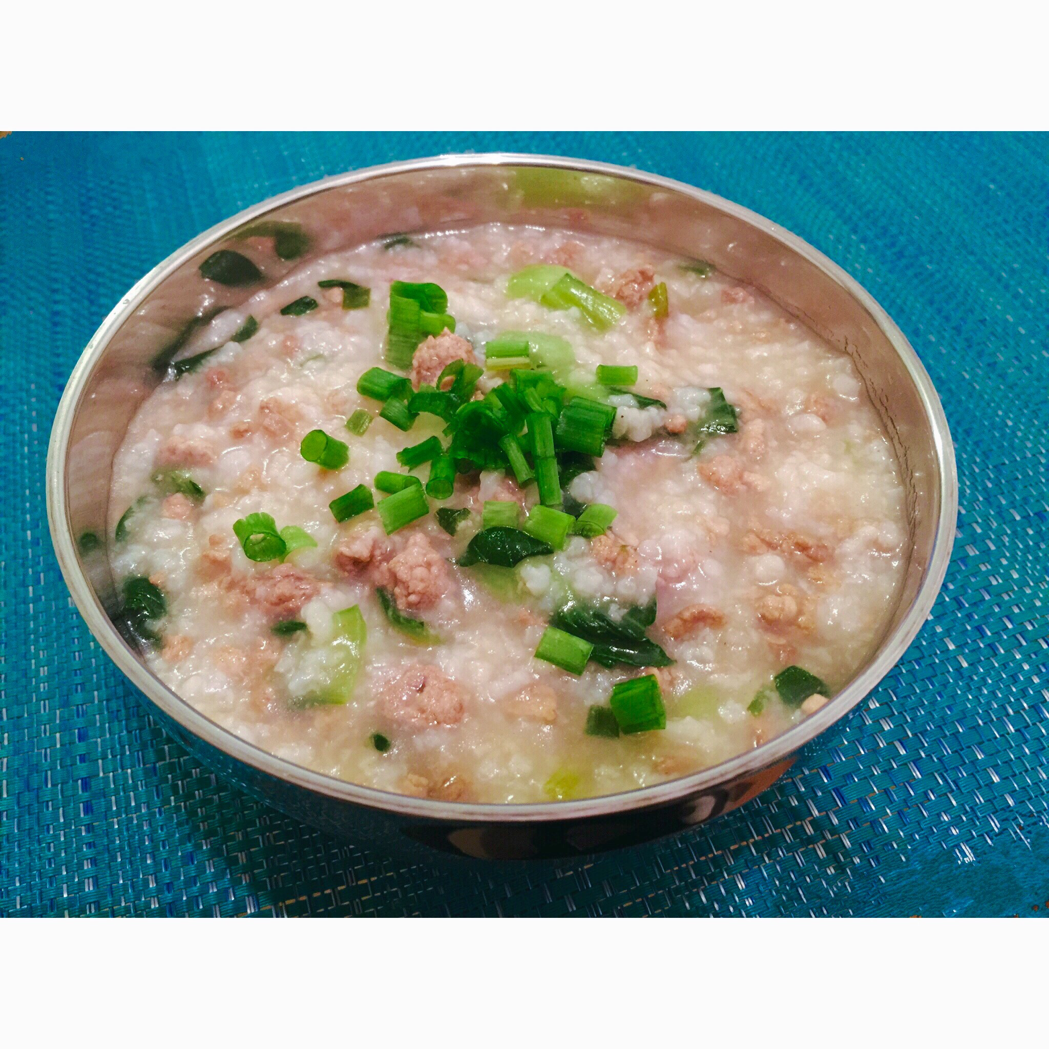 青菜瘦肉粥