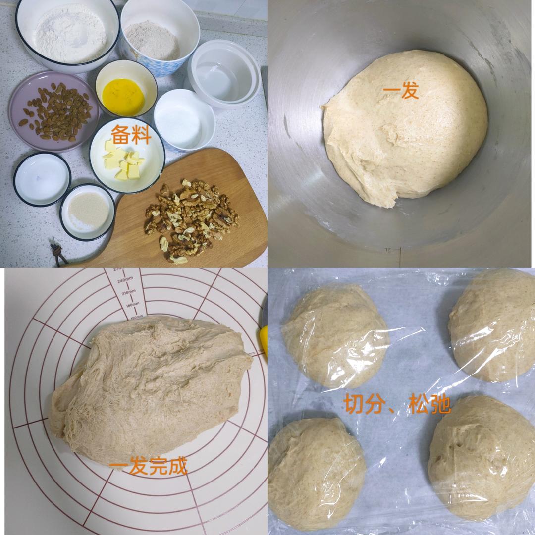 全麦核桃红枣软欧