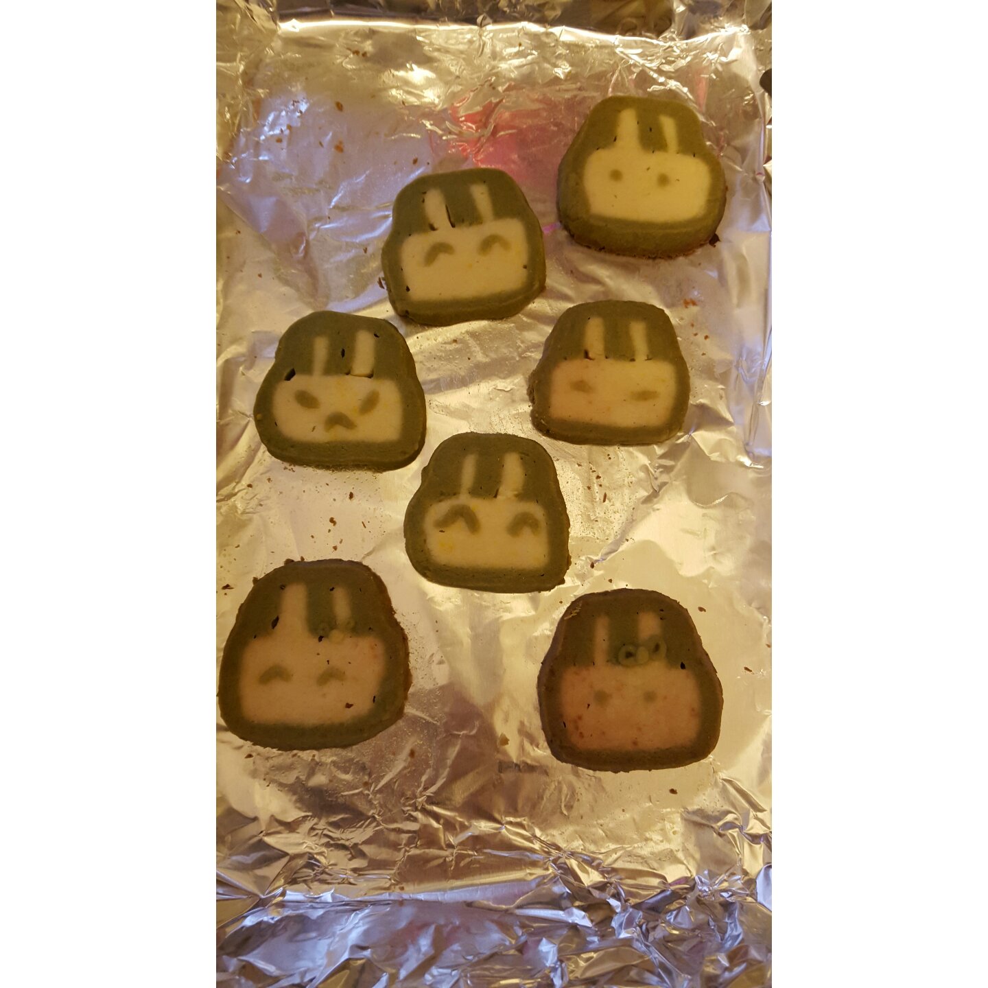 抹茶兔兔曲奇（比熊猫简单！超详细实物图+超良心手绘图）