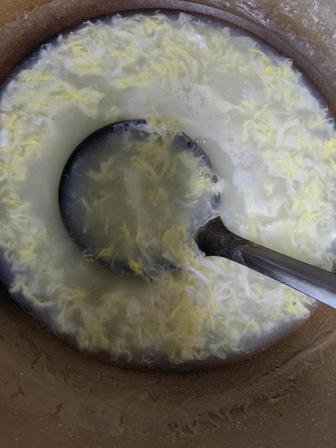 鸡蛋白汤（面水，米参，鸡蛋甜汤）