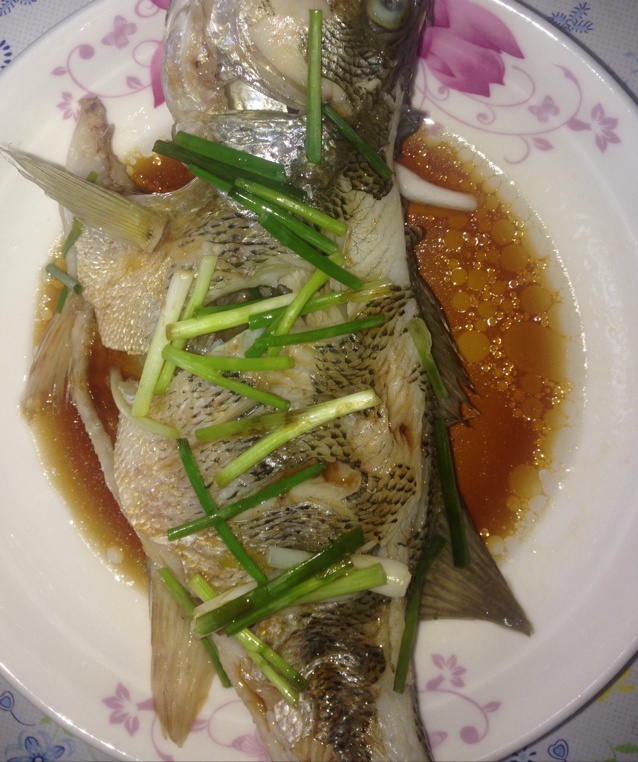 小巫克莱尔做的清蒸鲈鱼