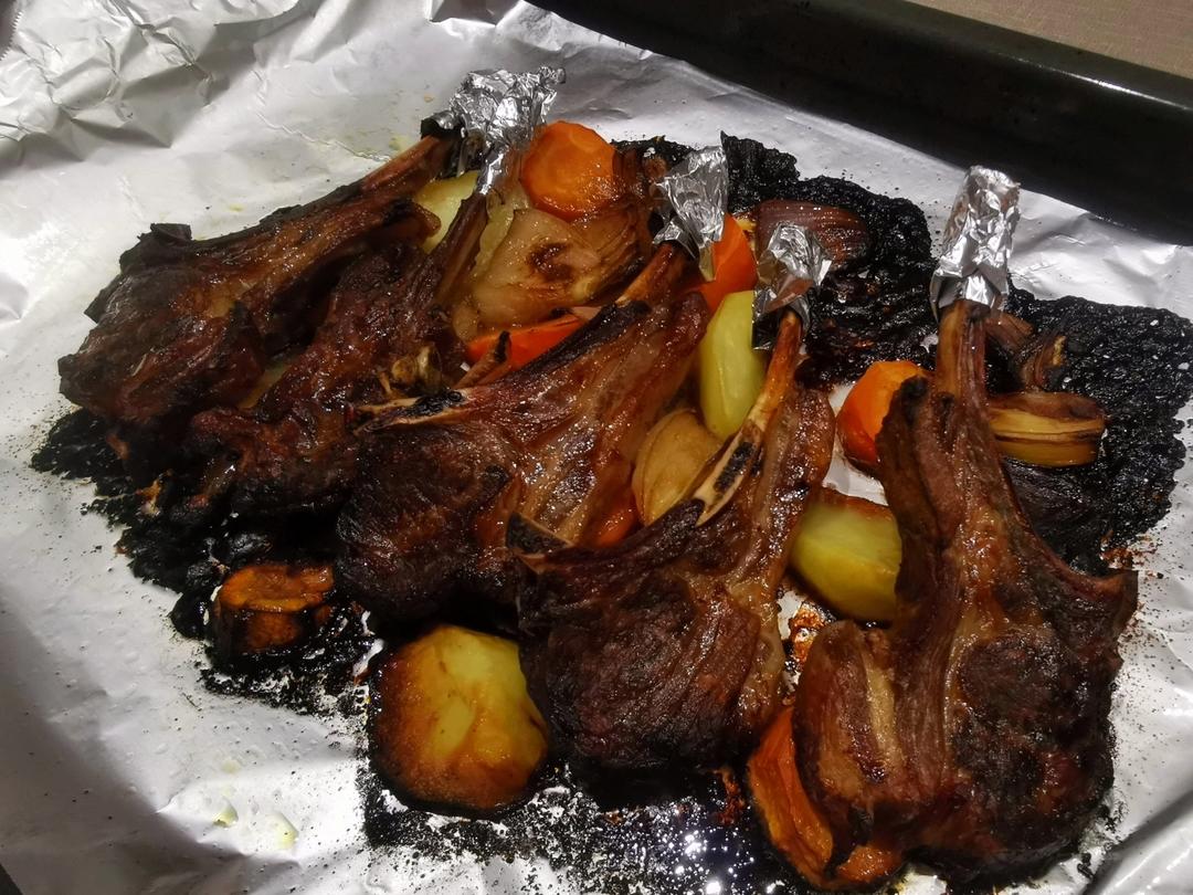 超好吃的烤羊排烤箱版