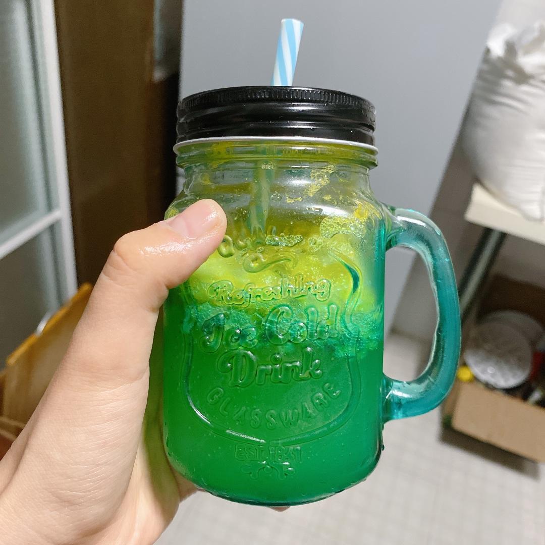 青柠/青桔百香果气泡水/夏日必备