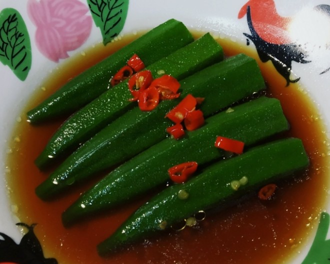 凉拌秋葵 羊角豆 素食版的做法步骤图 恋上向日葵shirley 下厨房 凉拌秋葵 羊角豆 素食版的做法步骤图 恋上向日葵shirley 下厨房
