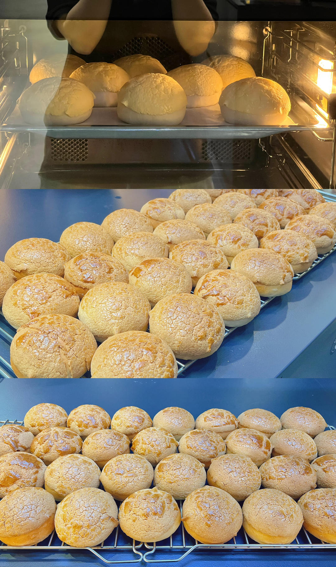 做100款面包の12：在家开茶餐厅!港式菠萝包 –不划格子自然裂开的香酥脆皮！菠萝油/酥皮包
