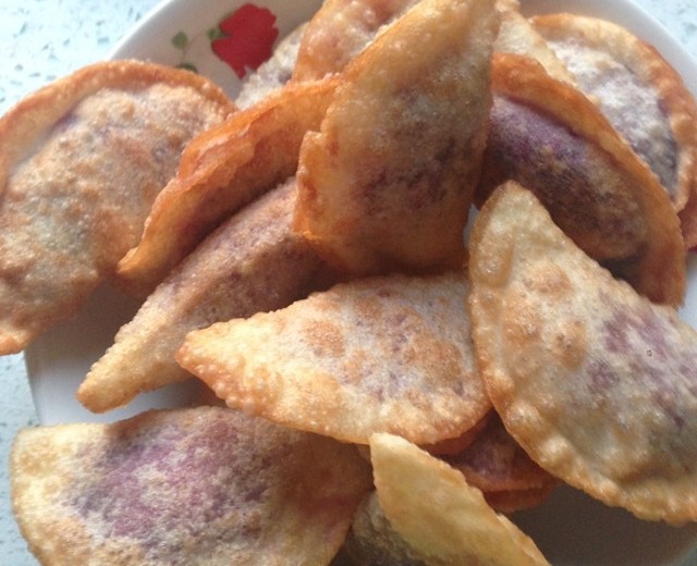 紫薯饼（饺子皮版）