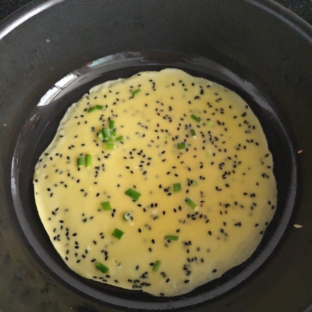 葱花火腿鸡蛋软饼