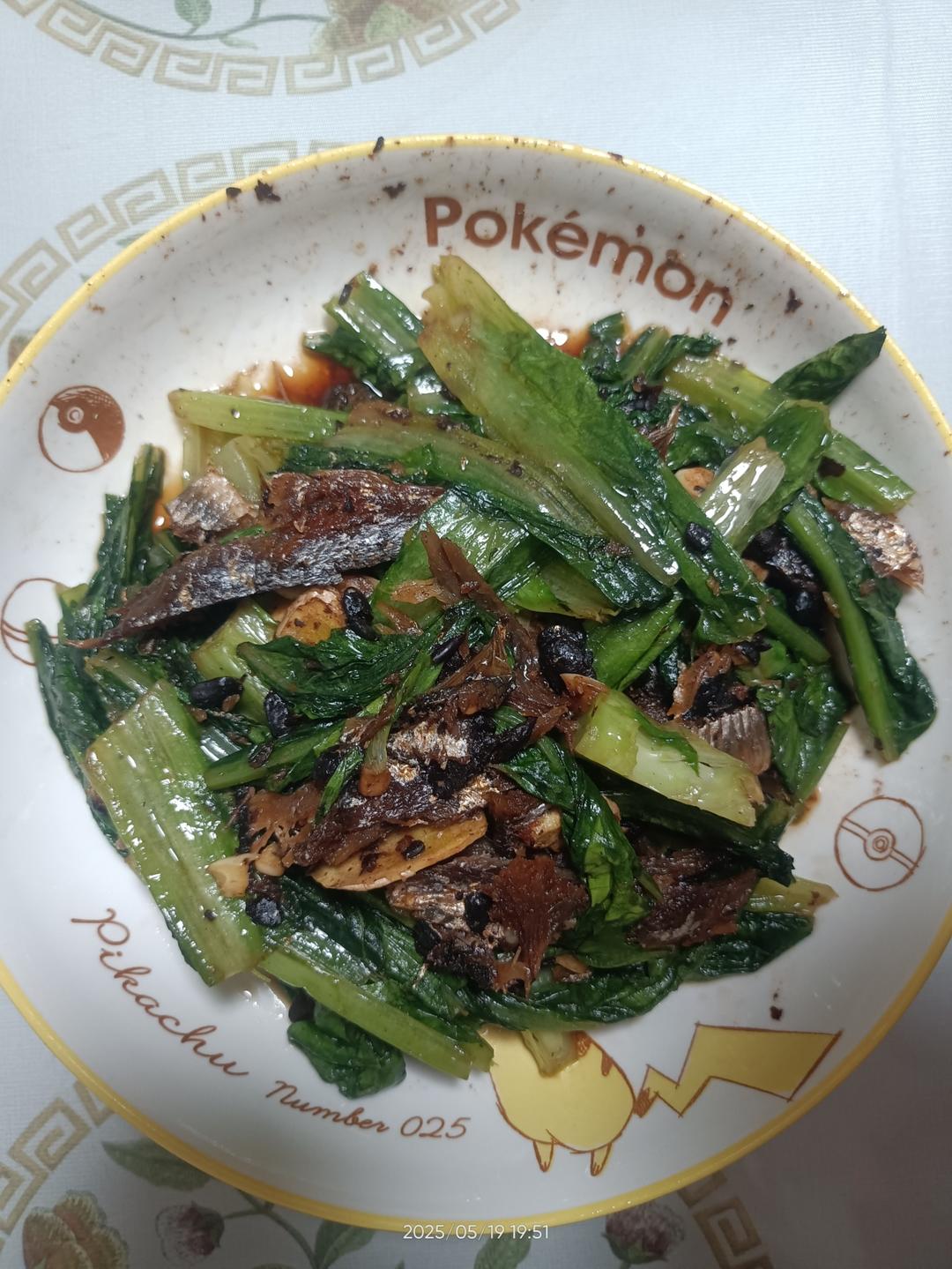 豆豉鲮鱼油麦菜