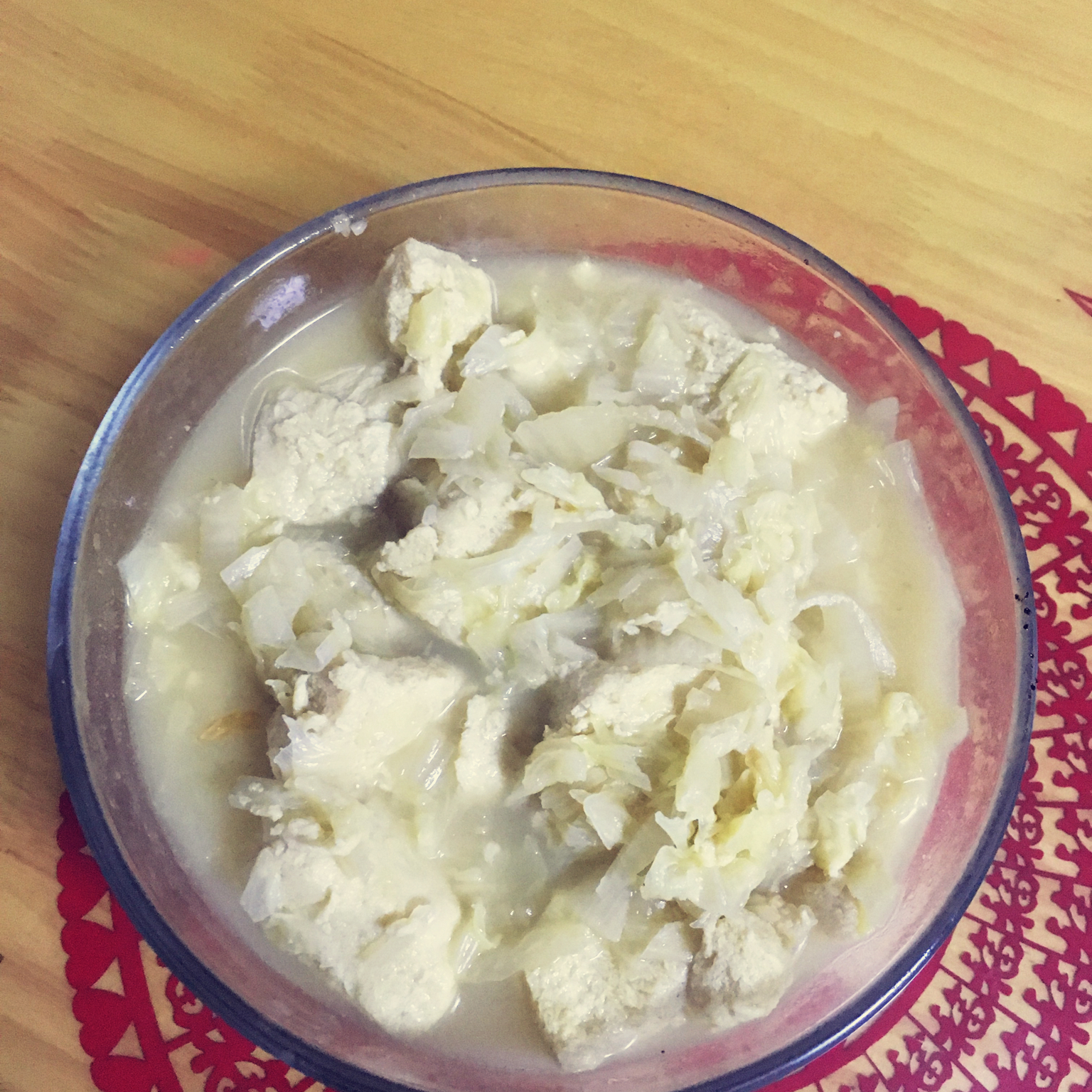 白菜炖冻豆腐