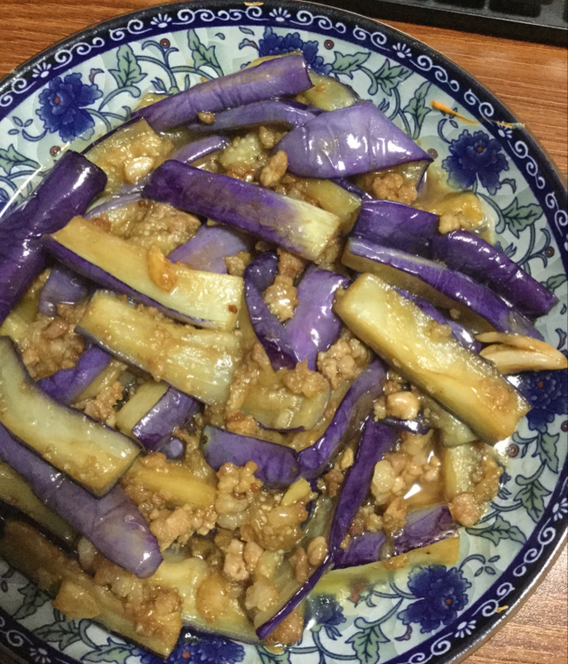 红烧肉沫茄子