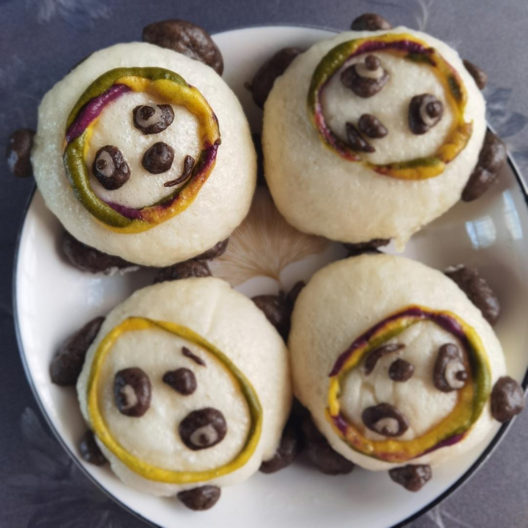 冰墩墩造型馒头